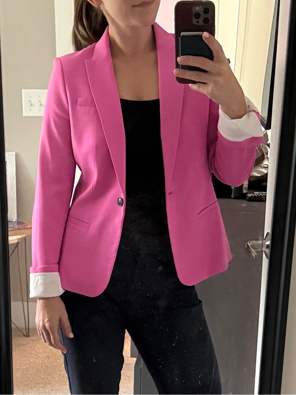 Banana Republic Women’s Classic Blazer in Hot Pink |Tailored Blazer